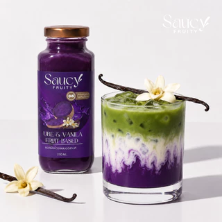 ซอส Ube&Vanilla ไม่เติมน้ำตาลทราย Saucy Fruity ขนาด 250 มล.