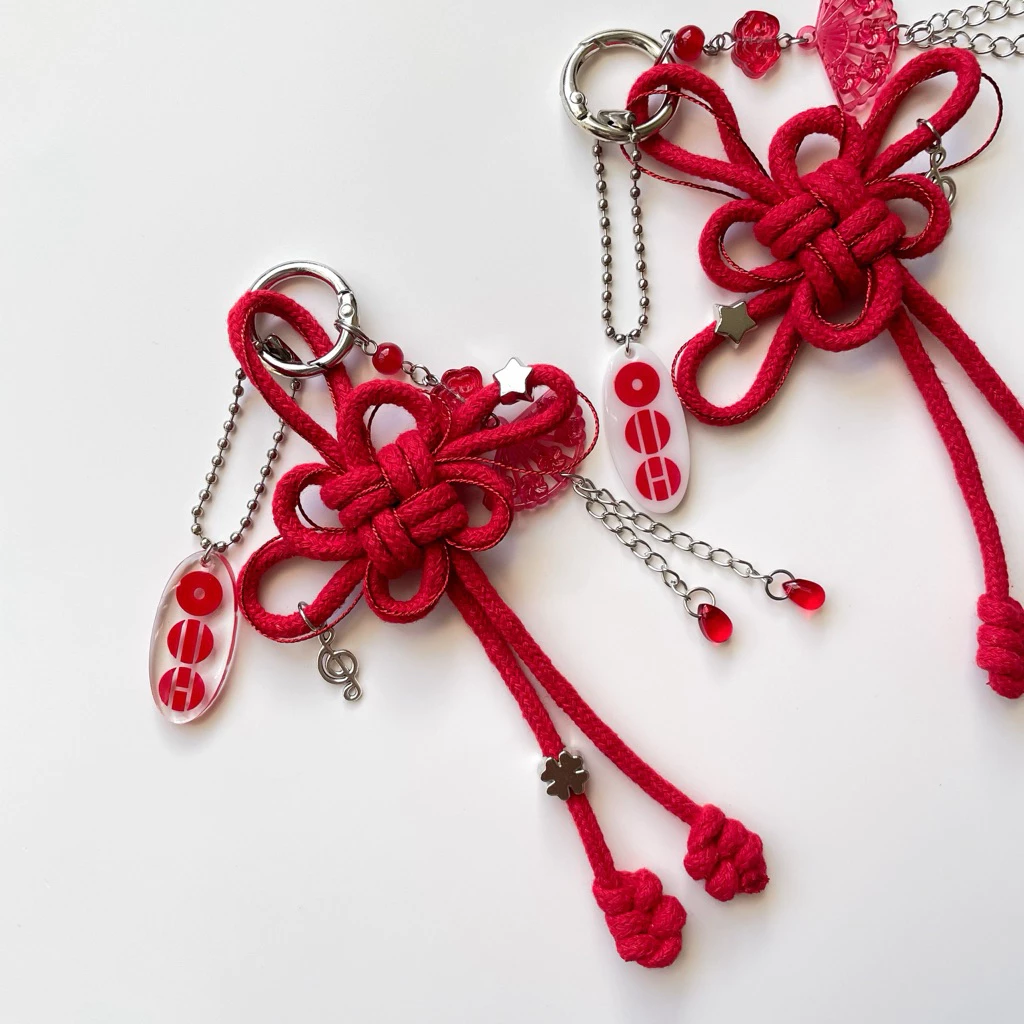 YYRSTUDIOX -Knot charms พวงกุญแจเชือกถัก ปมแห่งความโชคดี🧵