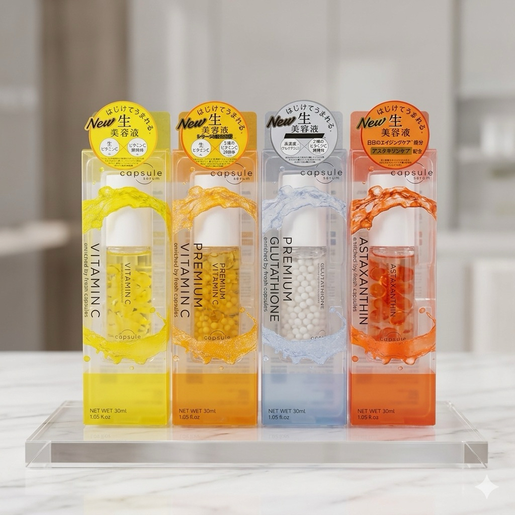 พร้อมส่งในไทย เซรั่มวิตามินซีสดแบบแคปซูล Capsule Serum Vitamin C Enriched by Fresh Capsules