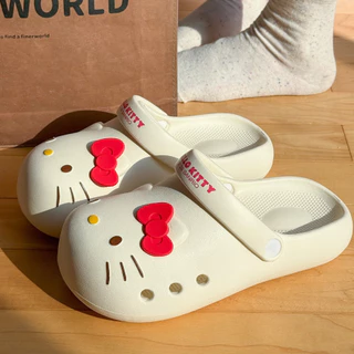 พร้อมส่ง รองเท้าเเตะหัวโต( งานป้าย ) ลายเเมว สำหรับผู้หญิง พื้นนุ่ม ใส่สบาย มีสายรัดส้น มี 4 สี ดำ ชมพู น้ำตาล ขาว