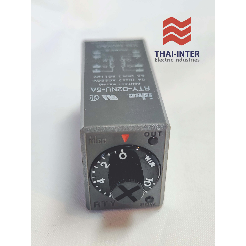 TIMER RELAY IDEC RTY-D2NU-5A 0-10 min 100-120Vac