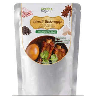 ไข่พะโล้ซี่โครงหมูตุ๋นเปื่อย พร้อมทาน 130 kcal | 400g หอมเครื่องพะโล้ ไม่ต้องแช่เย็น ไม่ใส่ผงชูรส Green & Organic