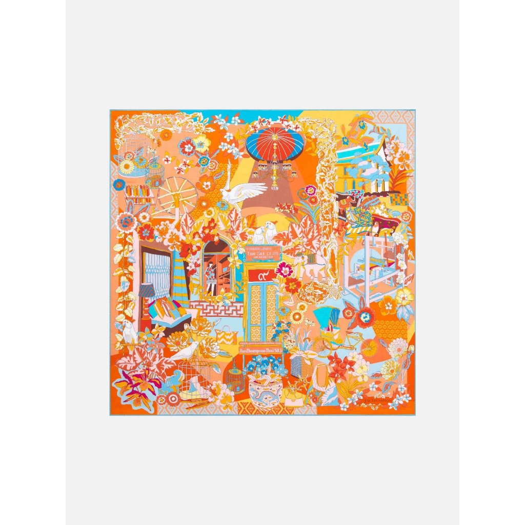 Jim Thompson Surawong Silk Twill Scarf