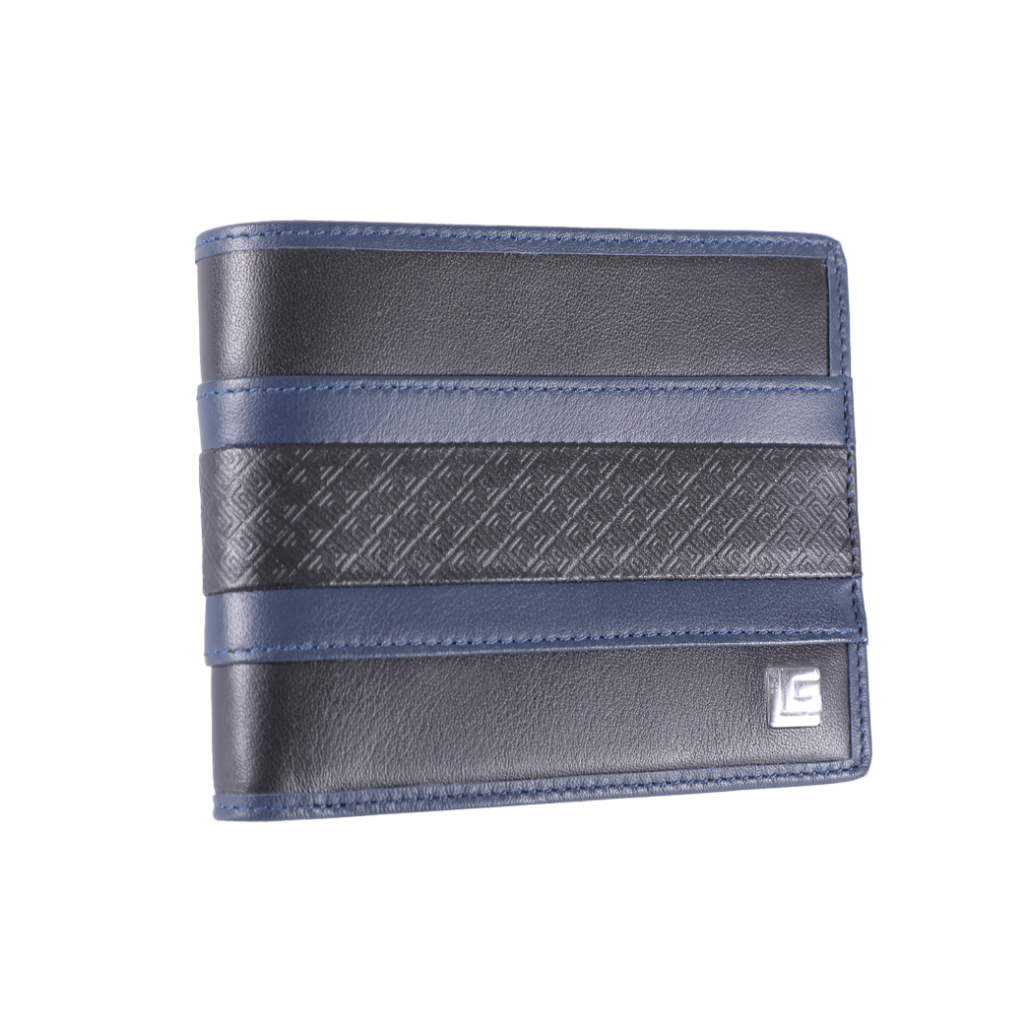 Guy Laroche กระเป๋าสตางค์ผู้ชาย หนังนิ่ม 8 การ์ด สีดำ รุ่น MGW08718S6BLS