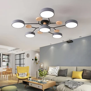 48W 60W 72W 84W ไฟเพดาน LED สร้างสรรค์ ไฟตกแต่งห้องนอน ไฟห้องนั่งเล่น แสง 3 โทน