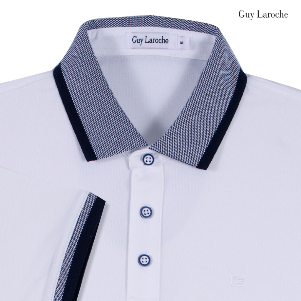 Guy Laroche قميص بولو Extra Fit — أبيض — صورة 2