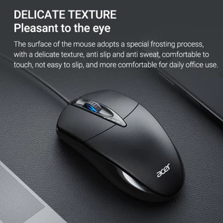 Acer M119 Wired Mouse เมาส์มีสาย USB เมาส์เงียบ 1000DPI เมาส์คอมพิวเตอร์ สำหรับ PC โน้ตบุ๊ก ทำงาน สำนักงาน เสียบใช้งาน