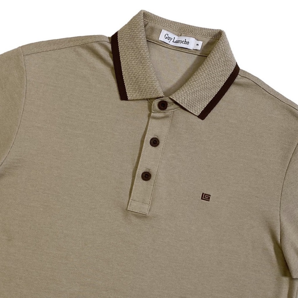 Guy Laroche เสื้อโปโลแขนสั้น สีเบจ ทรง EXTRA FIT รุ่น BKL6300R6BE