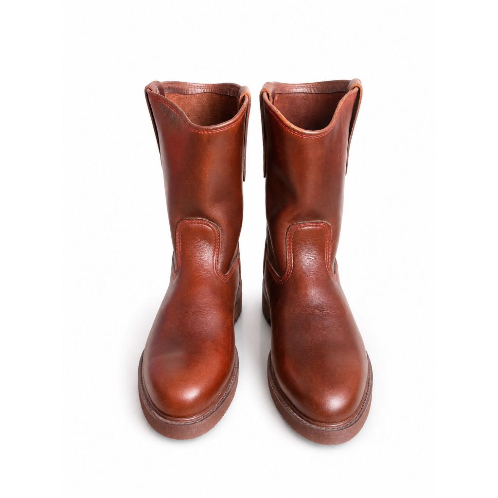 รองเท้าบูทเซฟตี้หนังวัวแท้หัวเหล็กพื้นเหล็ก หัวแหลมSafety Bootsสีครีมน้ำตาล TIGER Safety Shoes มีขนาด เบอร์ 38 -45