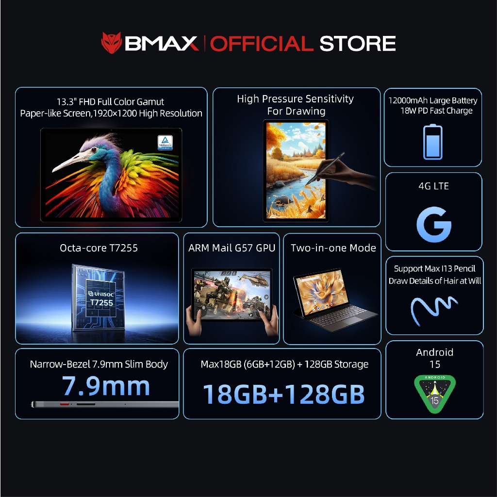 2026 BMAX I13 TABLET จอ 13.3" รูปที่ 2