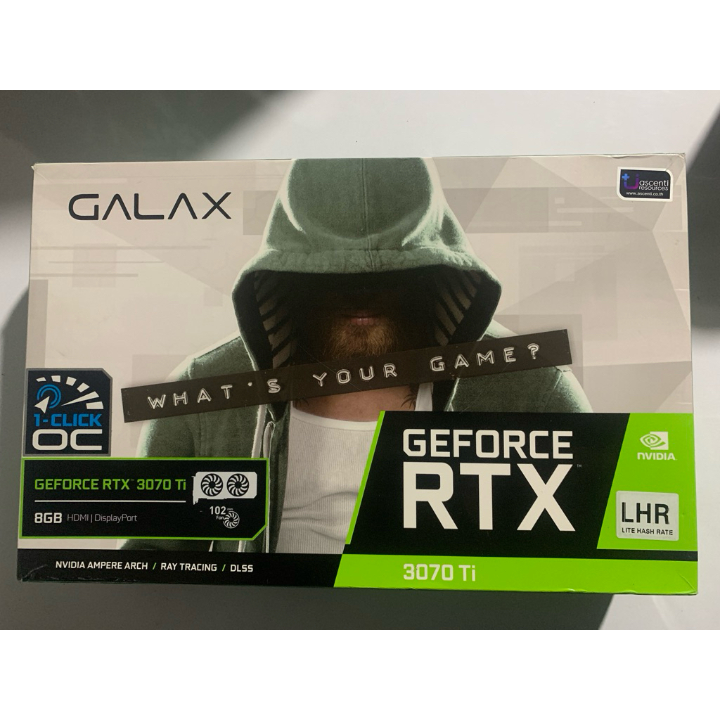 การ์ดจอ Galax Geforce RTX3070ti ตัวแรง!!! มือสอง ใช้งานได้ปกติสภาพสวยมาก