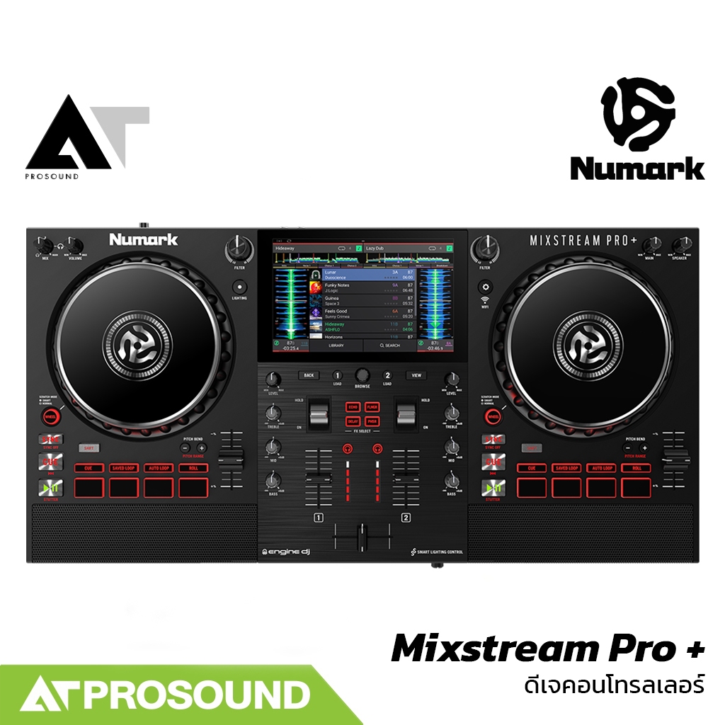 Numark Mixstream Pro+ DJ Controller Standalone WiFi Streaming มีลำโพงในตัว AT Prosound