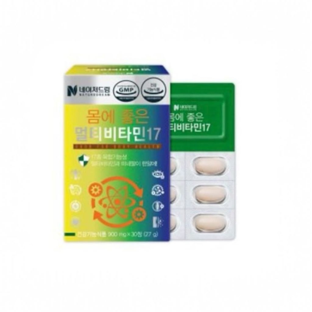 แท้💯พร้อมส่ง⚡️Nature Dream  Multivitamin 17อาหารเสริมมัลติวิตามินและแร่ธาตุรวมจากเกาหลี17ชนิด 1กล่องมี30เม็ด