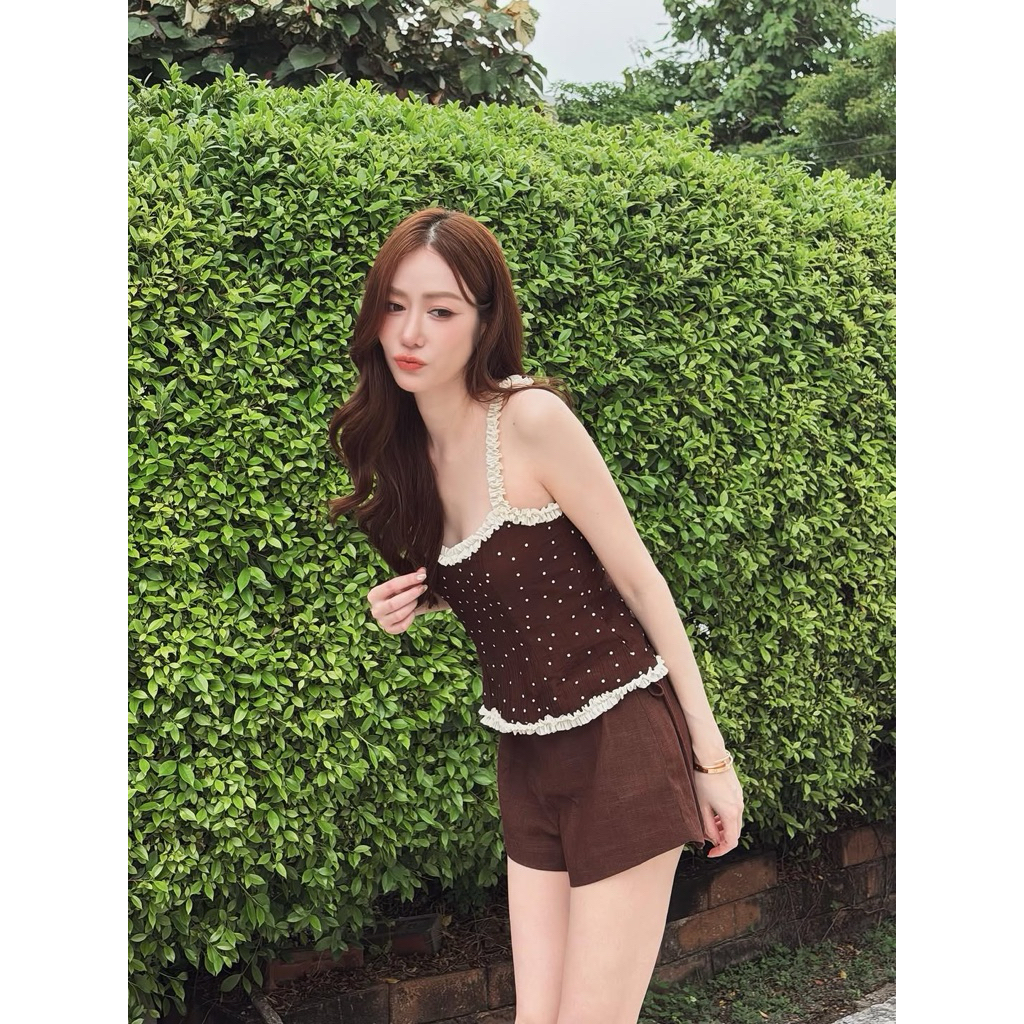 Kelyn Studio - Birthday Top เสื้อครอป ใส่ไปคาเฟ่ ทะเล