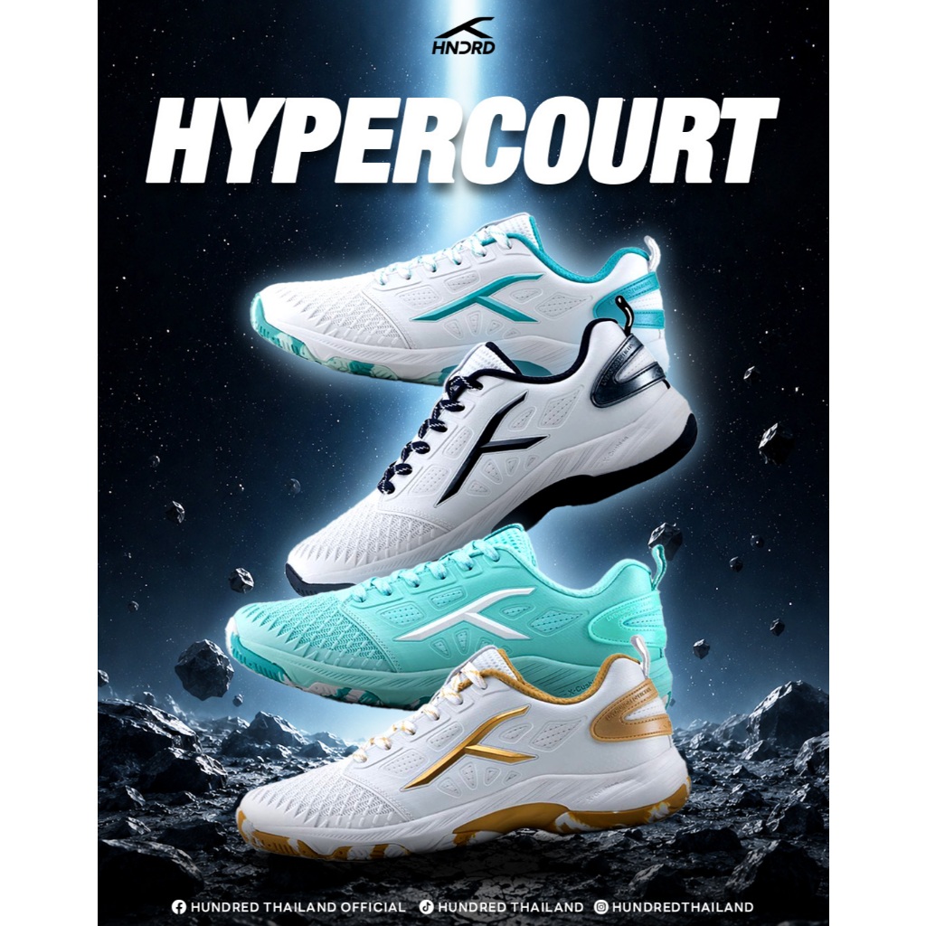 HUNDRED รองเท้าแบดมินตัน HYPERCOURT (HBFS-4M113) BADMINTON SHOES