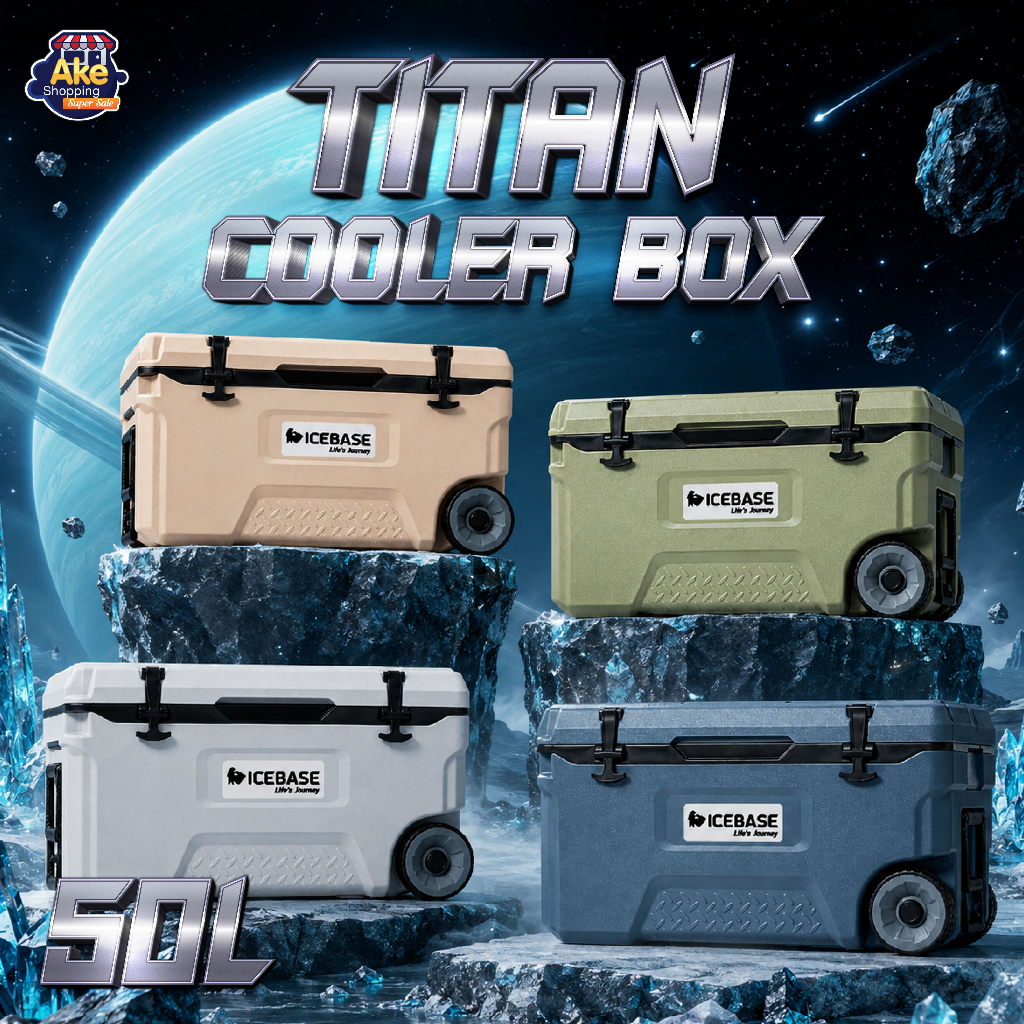 กระติกน้ำแข็ง ICEBASE ขนาด 50 ลิตร ฉนวน PU FOAM รุ่น GIANT TITAN