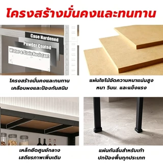 ✨ชั้นวางของเหล็ก 3/4/5/6ชั้น สแตนเลส+ไม้ รับน้ำหนัก 800KG แข็งแรงทนทาน ปรับระดับความสูงได้ ชั้นวางของอเนกประสงค์