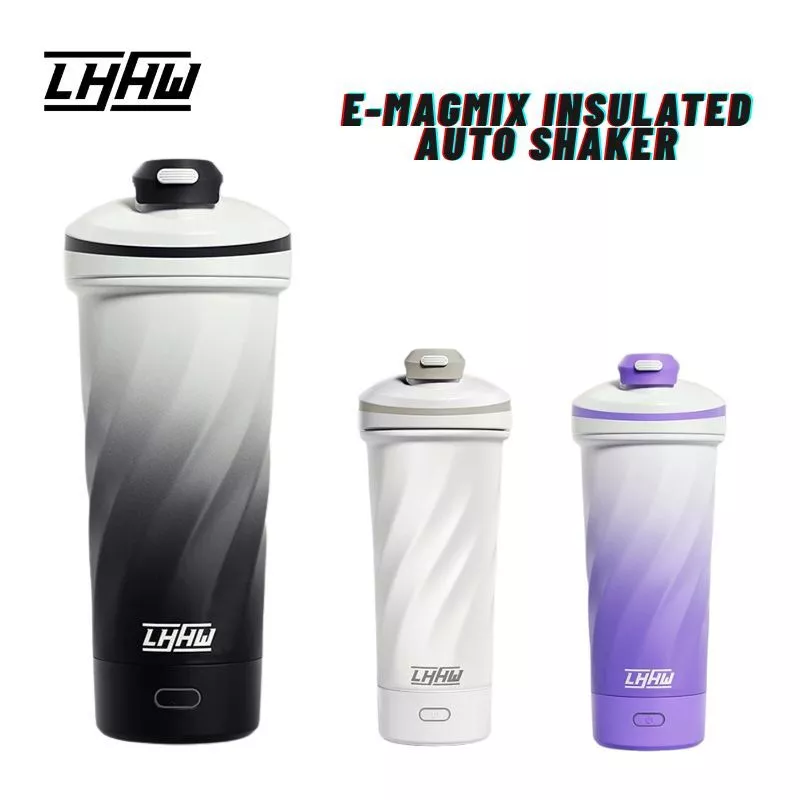 LHHW แก้วปั่น E-MAGMIX Insulated AUTO Shaker SUS316 เก็บความร้อนความเย็น 2 ชั้น ด้วยมอเตอร์ 7,500 RPM แบตเตอรี่ 1,000 mA