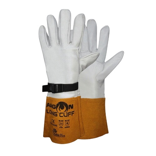 ARGON LONG CUFF 13 ถุงมือเชื่อม อาร์กอน กันความร้อน ฝ่ามือหนังแกะ ข้อมือหนังท้องวัว ยาว 13 นิ้ว