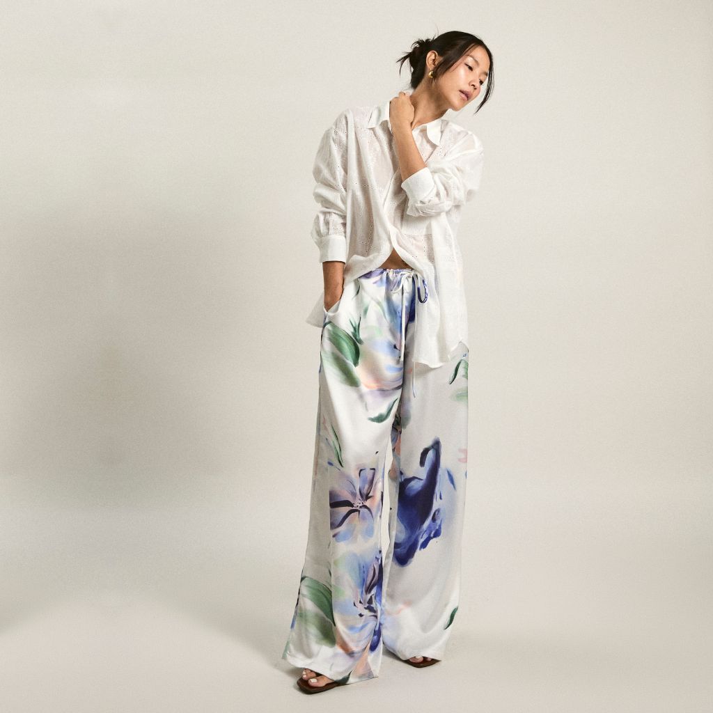 AMR DE SAISON ( AIMER ) - Drawstring Satin Trousers