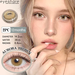 {COD}-AURORA/OCEAN คริสตัลคอนแทคเลนส์ 1 คู่ 14.2 มม.เลนส์สีเทาขนาดเล็กรายปีใช้คอนแทคเลนส์สีจัดส่งฟรี