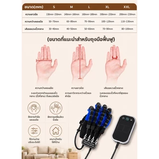 PERDKPAPA ถุงมือฝึกนิ้วมืออัจฉริยะ ถุงมือนวดมือ ปรับระดับได้ เหมาะสำหรับใช้ที่บ้าน มีให้เลือกทั้งแบบซ้ายและขวา