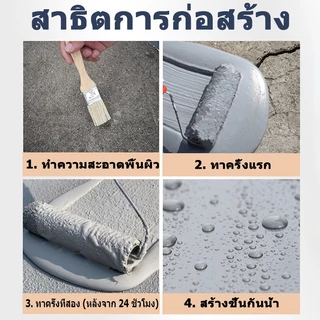 สีกันน้ำรั่วซึม กาวกันน้ํารั่วซึม สีกันซึม ทาหลังคา ดาดฟ้า ผนัง ห้องน้ำ รอยแตก ทนแดดทนฝน 1000ml