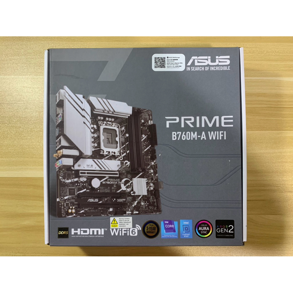 เมนบอร์ด ASUS PRIME B760M-A DDR5 สำหรับคอมพิวเตอร์ Intel LGA1700
