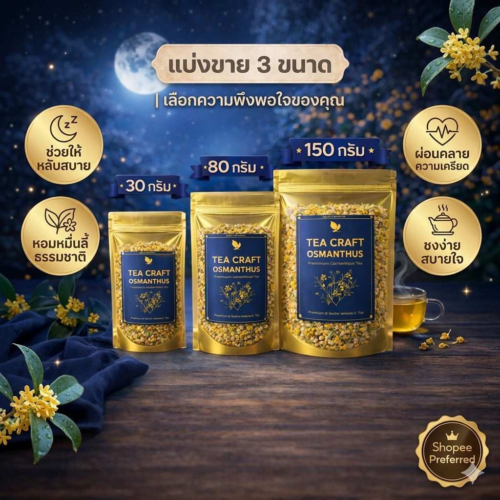 Tea Craft ชาหอมหมื่นลี้ ชาดอกไม้ premium 30/80/150 กรัม