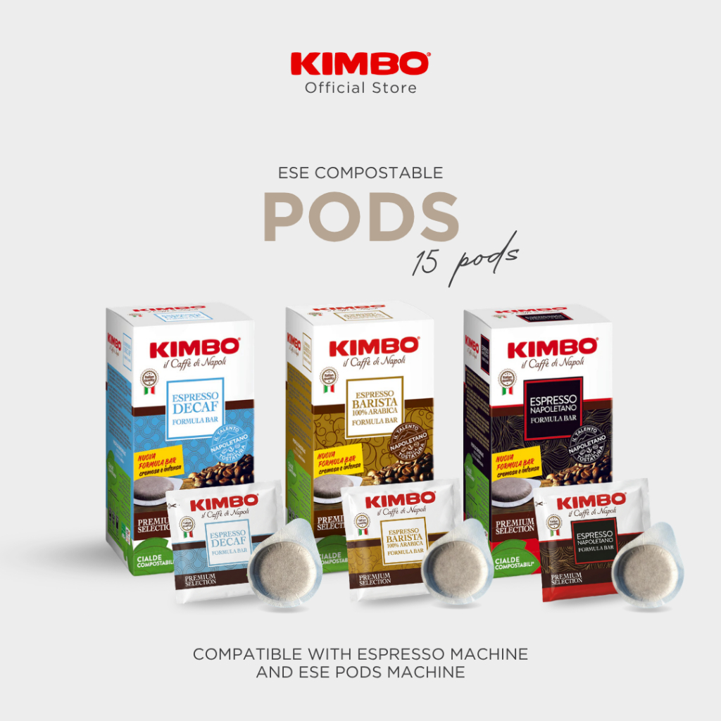 [2 Boxes] Kimbo ESE Coffee Pods Trial Set กาแฟคิมโบ แบบพ็อดส์ แพ็คทดลอง (15 พ็อดส์ต่อกล่อง) Imported from Italy