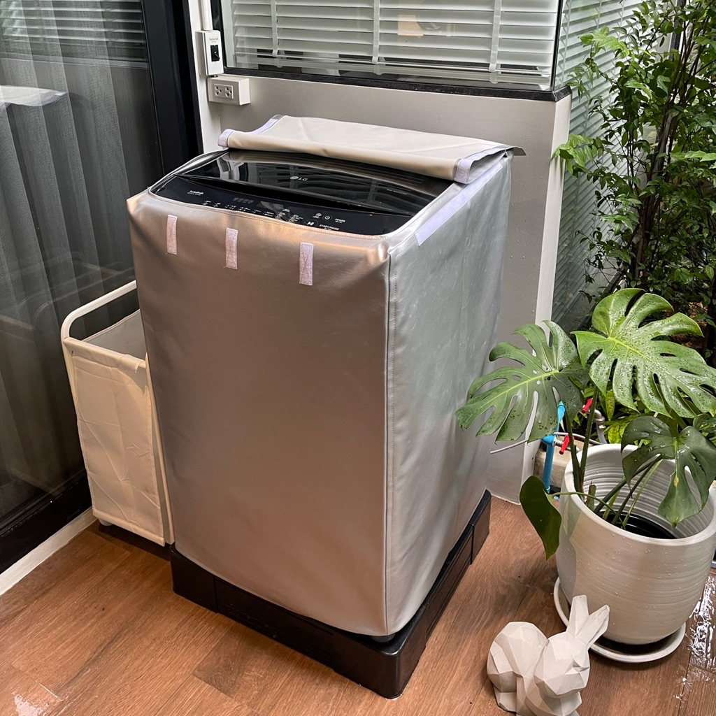 ผ้าคลุมเครื่องซักผ้า ฝาบน LG10-21kg. ตรงไซด์พอดี หลังเต็มทั้งชุดเนื้อ PVC Sponge Leather พร้อมส่ง🚛