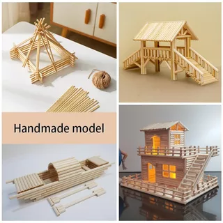 50ชิ้น แท่งไม้ diy ไม้แท่งกลม ไม้ไอติมแท่งแบบกลม สำหรับงานประดิษฐ์ DIY เส้นผ่าศูนย์กลาง 5 มมความยาว 200มม.-300มม.