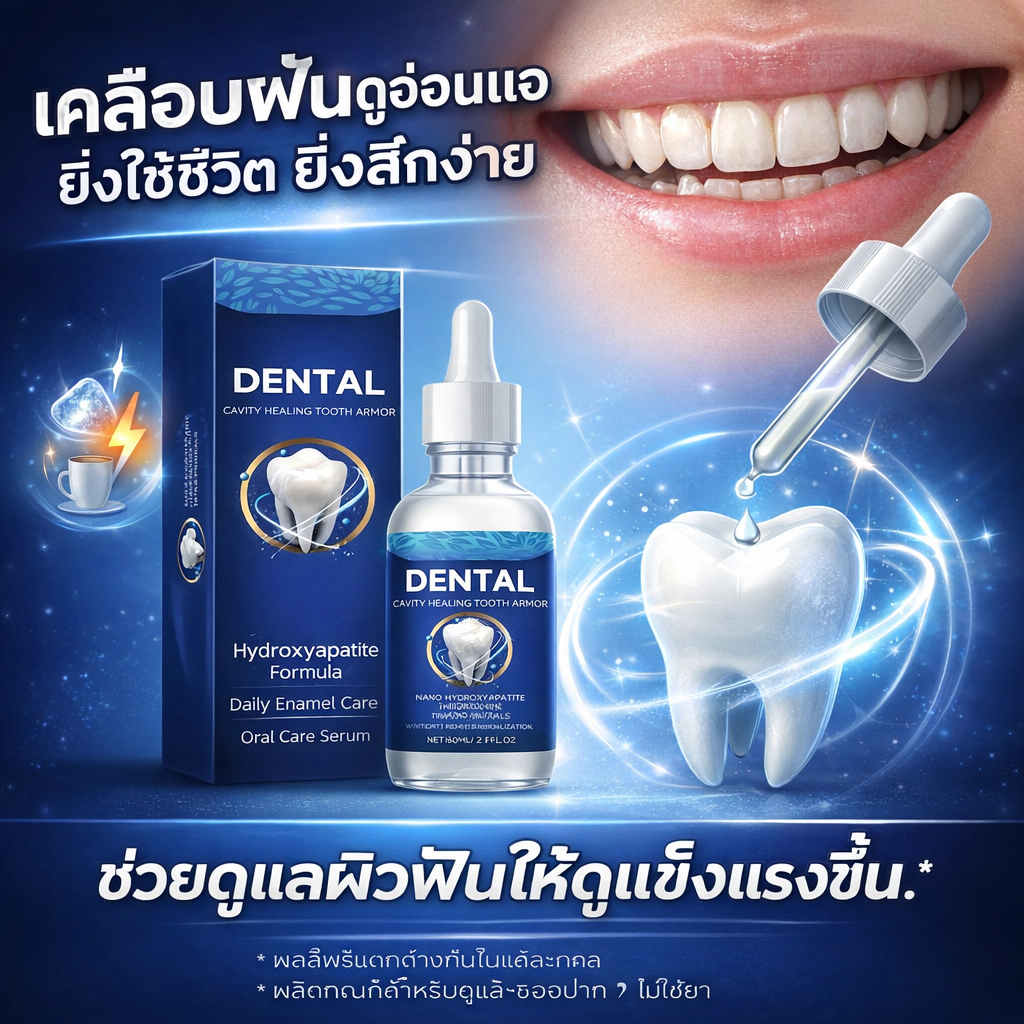 น้ำยาบำรุงฟัน Hydroxyapatite ดูแลเคลือบฟัน ลดคราบสะสม ฟันดูสะอาดและเรียบเนียน 60ml