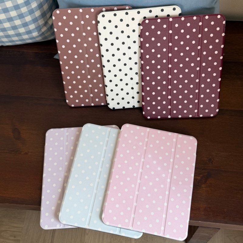 ✨ส่ง24ชม✨เคส iPad Gen11 Air7 Air8 Gen10 Air5 ที่ใส่ปากกา สไตล์มินิมอล ลายจุด เคสไอแพด Air6 Gen9 10.2