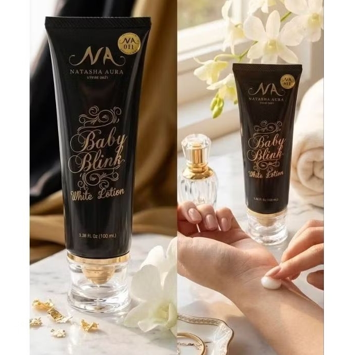 ของแท้ | ส่งฟรี | NATACHA โลชั่นนาตาชา นาตาชาออร่าเบบี้บริ้ง ไวท์โลชั่น 100ML. AURA BABY BLINK WHILE LOTION