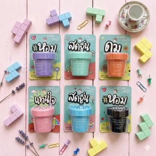 ยาดมแทนใจ รุ่นกระถาง กลิ่นยูคาลิปตัส มี 6 สี ฟ้า,ส้ม,เขียว,ชมพู,ม่วง,ดำ