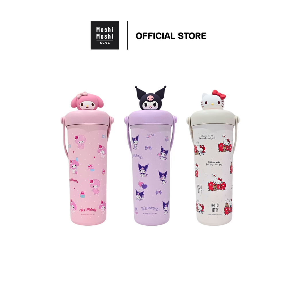 Moshi Moshi แก้วน้ำร้อนเย็น กระบอกน้ำร้อนเย็น ลายลิขสิทธิ์แท้จากค่าย Sanrio ขนาด 700 ml. รุ่น 8100053306-53309