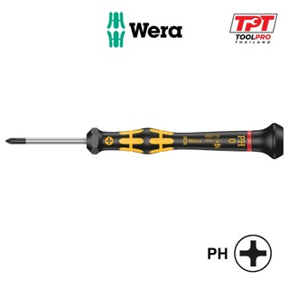 Wera ไขควง ไมโคร ปากแฉก 1550 PH ESD Micro Screwdriver for Phillips Screws, PH000 - PH1