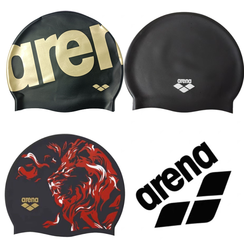 ARENA หมวกว่ายน้ำชุดสนามสิงโตกันน้ำผู้ใหญ่ซิลิโคนหมวกว่ายน้ำหลากสี