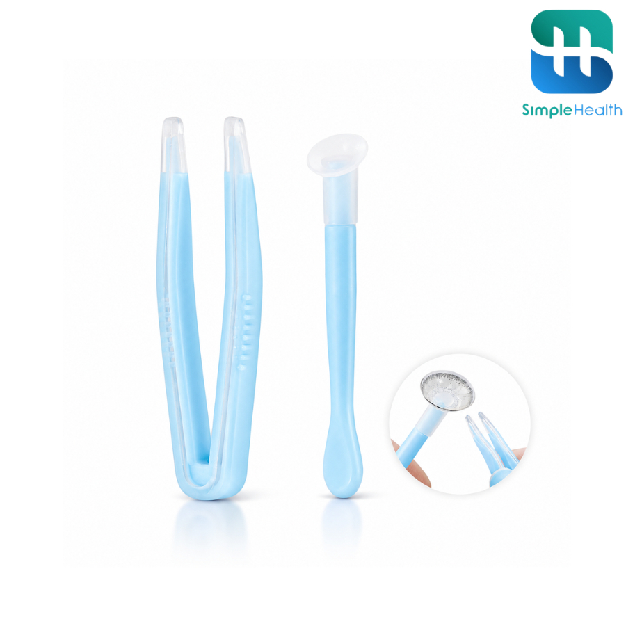Simple Health ที่คีบคอนแทคเลนส์ คีบคอนแทคเลนส์แบบซิลิโคน contact lens tools หัวของแท่งดูดมีความนุ่มและละเอียดอ่อน