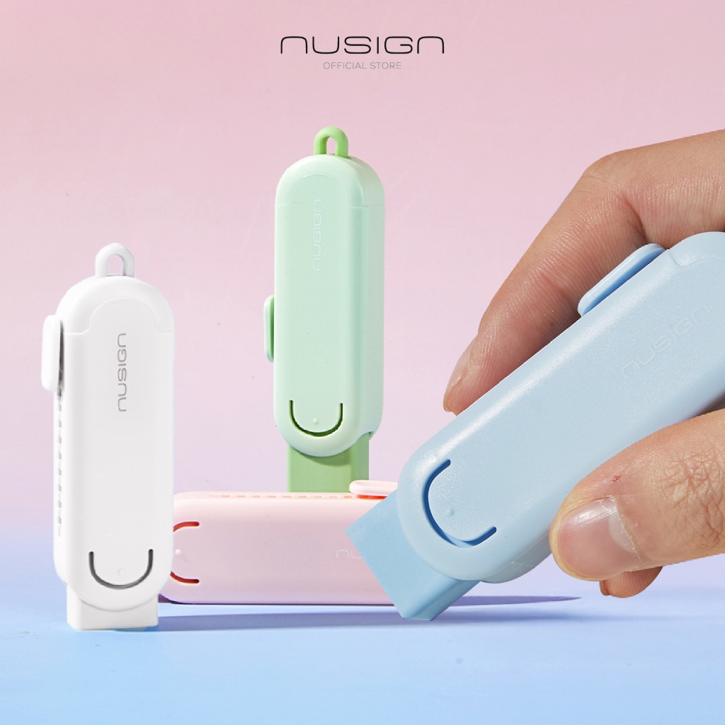 (Nusign) ยางลบดินสอเลื่อนสไลด์ รุ่น NS039 ลบง่าย ดีไซน์เลื่อน-ล็อกอัตโนมัติ (4สี/จำหน่าย 1 ชิ้น)