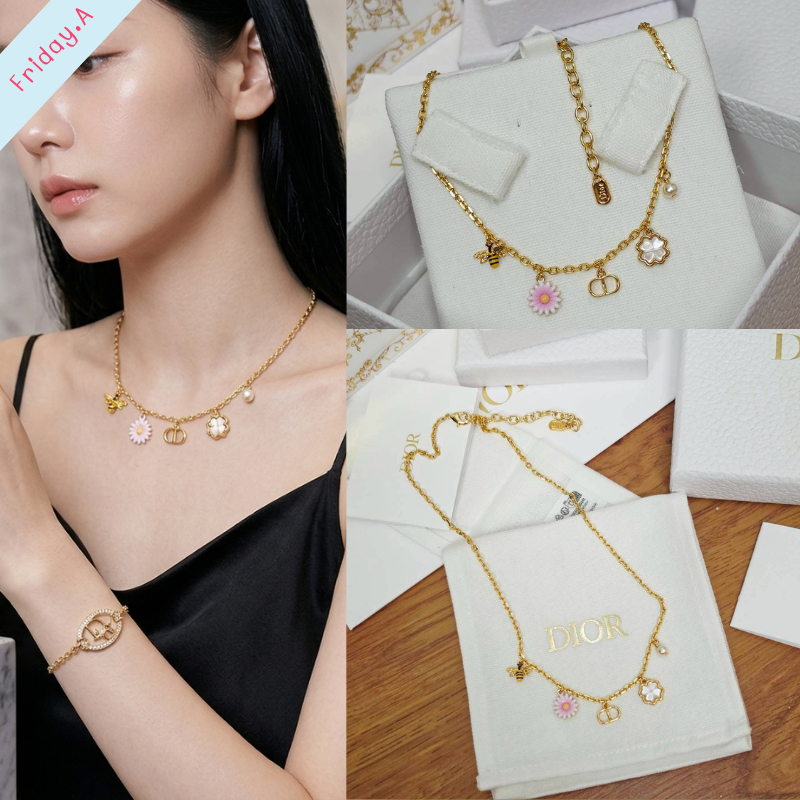 (D194) สร้อยคอ D Daisy [มาใหม่ชนช้อป!] สวยตาแตก ดีเทลน่ารัก สวยตรงปก 100% ไม่ต้องลุ้น♡