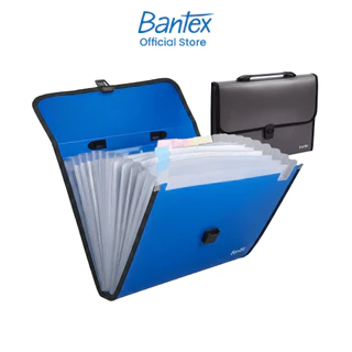 Bantex กระเป๋าใส่เอกสาร แฟ้มเก็บเอกสาร ขนาดA4 มี 13ช่องภายใน พร้อมหูหิ้วและล็อค กันน้ำ file folder