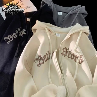แจ็คเก็ตมีฮู้ด ใส่ได้5สไตล์! เสื้อกันหนาวผู้ชาย-ผู้หญิง ลายสปอร์ตมีซิป ราคาโรงงาน สุดคุ้ม
