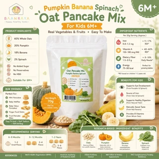 ⭐ SETสุดคุ้ม ⭐ แก้เด็กเบื่ออาหาร Oat Pancake Mix 6M+ แป้งแพนเค้กเด็ก ข้าวโอ๊ตล้วน ไม่ผสมแป้ง BLW โตเกียว วาฟเฟิล Baan Ra