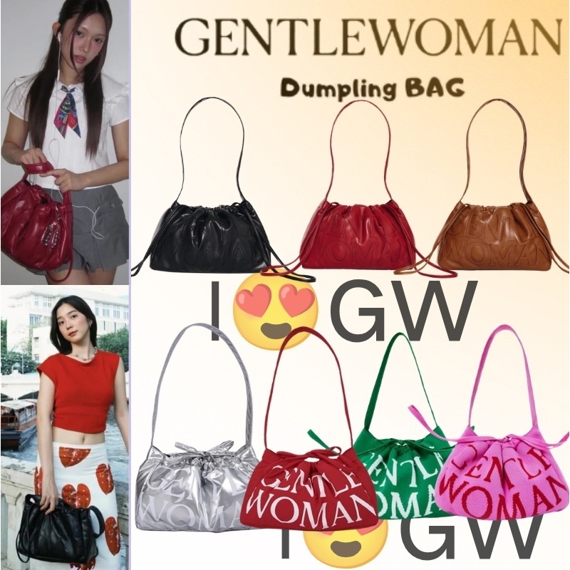 ของแท้ 【จัดส่งทันที】กระเป๋า Gentlewoman Soléa ทรงเกี๊ยว กระเป๋าสะพายไหล่/กระเป๋าถือสำหรับผู้หญิง หนัง PU นุ่ม