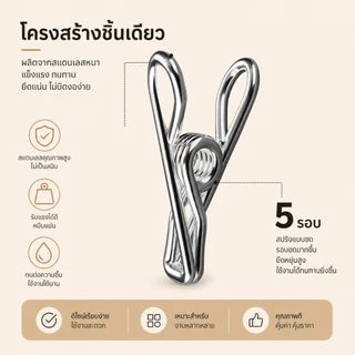 ราวหนีบผ้าสแตนเลส40/26 ราวตากผ้าเหล็ก ไม้แขวนเสื้อ แบบเหลี่ยม หมุนได้รอบ360องศา แข็งแรงทนทาน