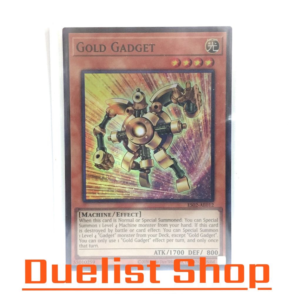 Gold Gadget (SR) Monster Light Level4 [Machine/Effect] ชุด ES02-AE012 การ์ดยูกิโอ (Yu-Gi-Oh!) OCG Asia EN