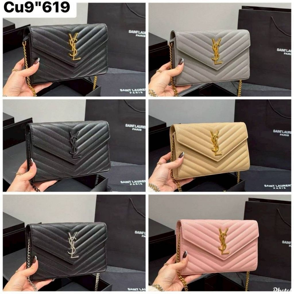 เช็คสต๊อกก่อนสั่งซื้อ กระเป๋าสะพายผู้หญิง 9 นิ้ว สายโซ่ งาน มิลเลอร์ Free Box สวยตรงปก