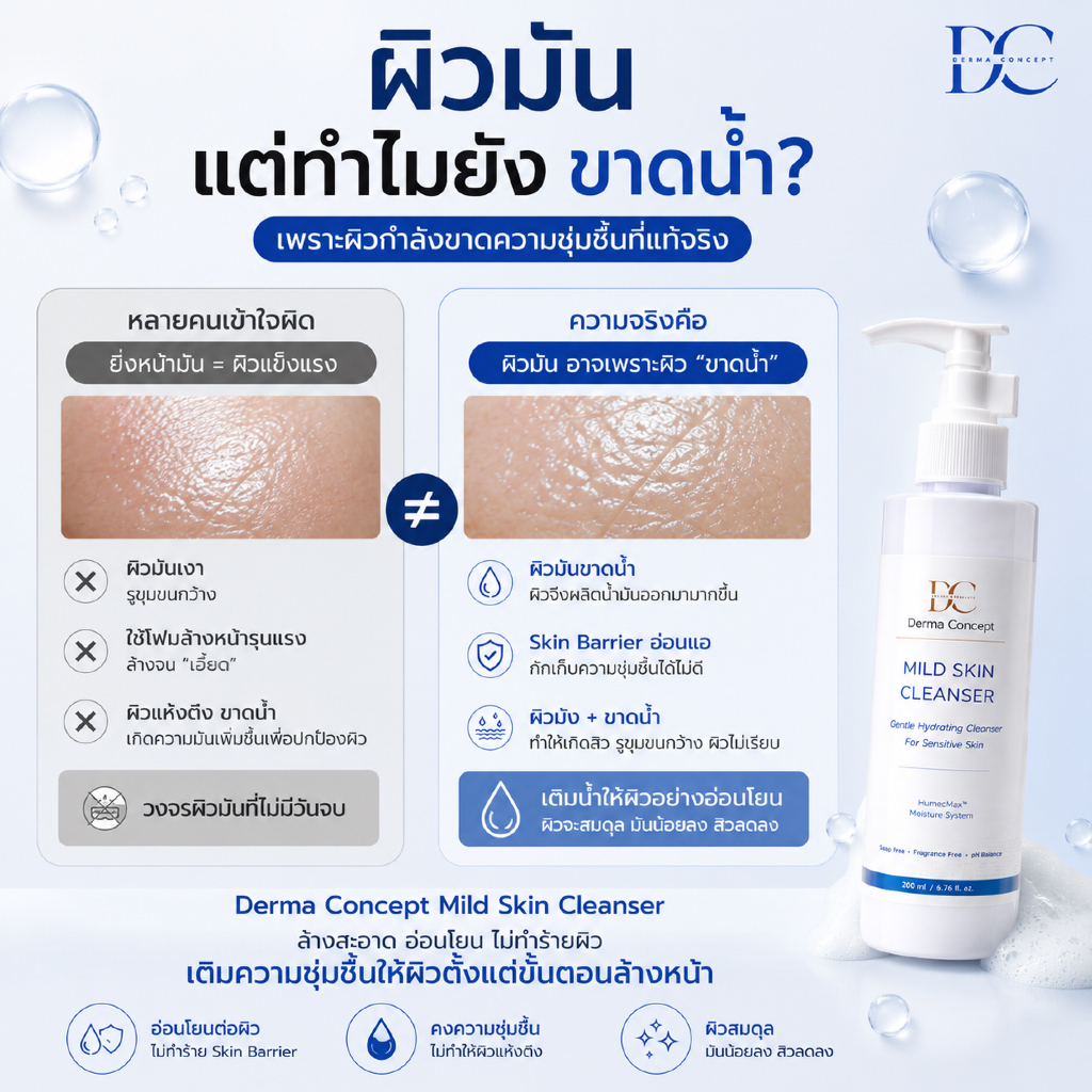 Derma Concept Mild Skin Cleanser 200ml รูปที่ 5
